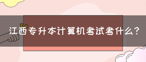 江西专升本计算机考试考什么？